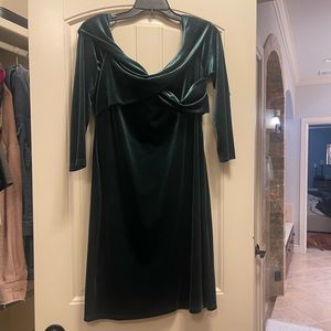 Vince Camuto Green Velvet Dress